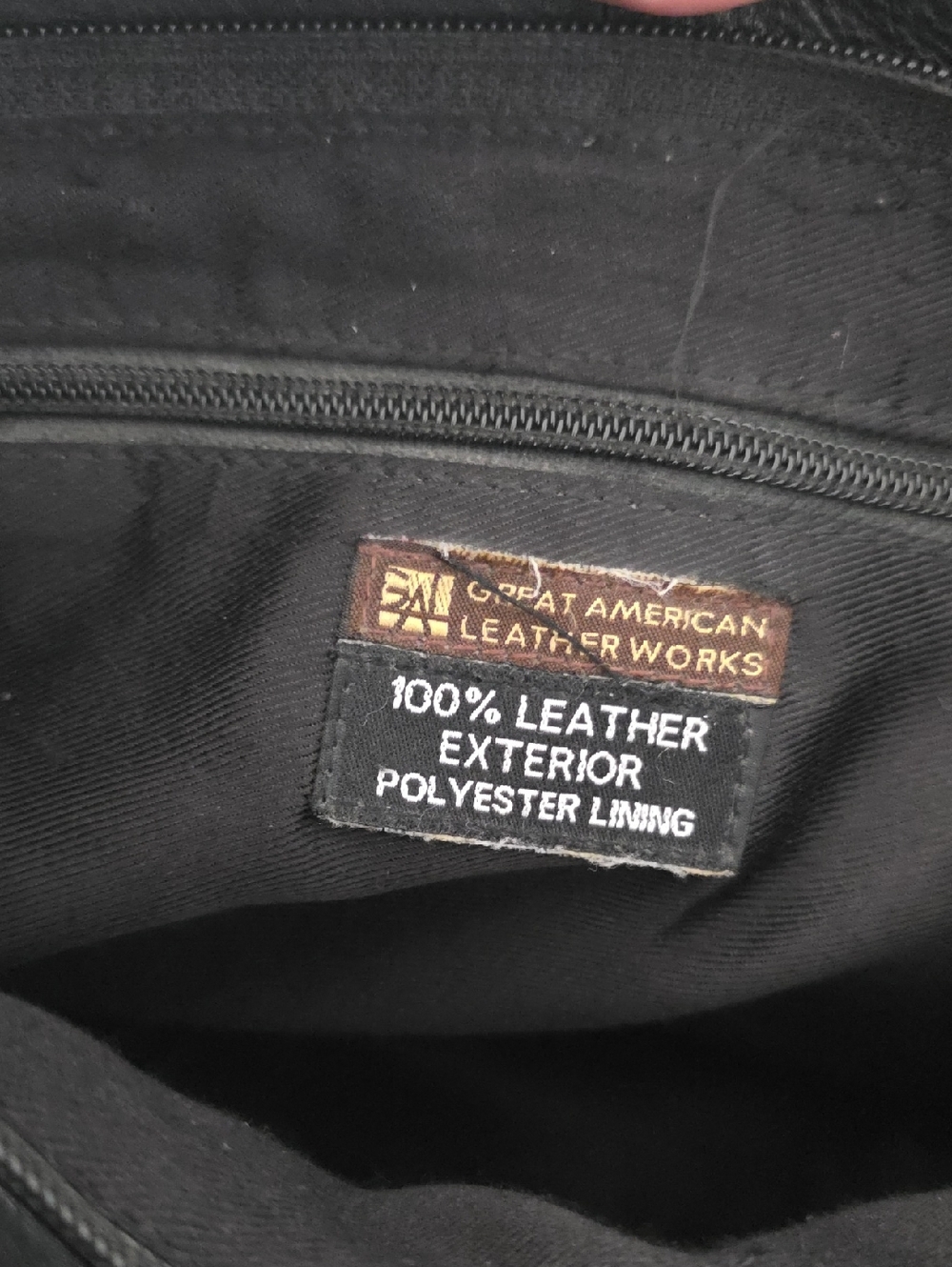 Black Leather Crossbody Bag with Front Zippers - Picture 5 of 12